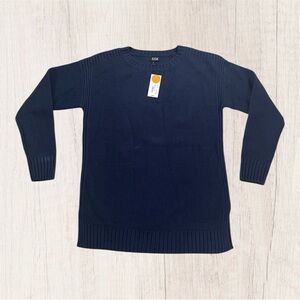 NWT a.n.a Navy Blue Knit Sweater Top Size Medium